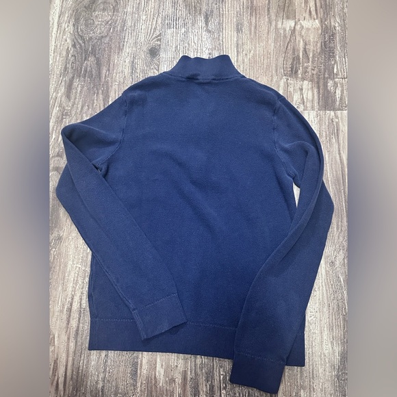 Vineyard Vines Pullover Sweater Boys Size Medium Navy 1/4 Zip - Picture 2 of 3